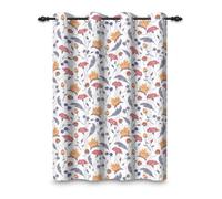 ggaimwf 107x160cm Rideau à œillets Fleuri Fleur Vintage Fleurs Sauvages colorées Ferme Isolation Thermique Œillets Séparations de pièces Occultant Rideaux pour fenêtres Chambre Salon,1 Panneau Simple