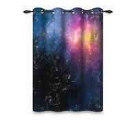 ggaimwf 107x160cm Rideau à œillets Galaxy pour Chambre d'enfant Espace Nébuleuse Onirique Ciel étoilé Séparateurs de pièces Rideaux de fenêtre pour Garçons Filles Salle de Jeux Salon,1 Panneau