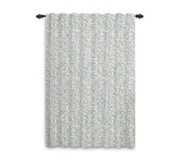 ggaimwf 107x160cm Rideau à Passe-Tringle à Motif Feuilles Branches Printemps Peinture Bleue Rideaux Plis Crayon 80% occultants Onglet arrière Habillages de fenêtre pour Salon Chambre 1 Panneau