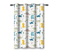 ggaimwf 107x160cm Rideau occultant Dinosaure pour Chambre d'enfant Dino Mignon Impression d'animaux Œillet Thermique Rideaux de fenêtre pour Salle de Jeux pour bébé garçon,1 Panneau Simple