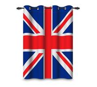 ggaimwf 117x183cm Rideau à œillets Royaume-Uni Drapeau Britannique Nation Union Jack Bureau à Domicile Étage Séparateurs de pièces Occultant Rideaux de fenêtre Porte Chambre Salon,1 Panneau Simple