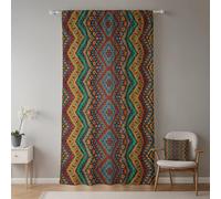 ggaimwf 132x214cm Rideau à Passe-Tringle Bohemia Style bohème Motif géométrique Rideau à Languette arrière Pli Crayon Obscurcissement Intimité Rideaux de fenêtre pour Salon Salle à Manger 1 Panneau