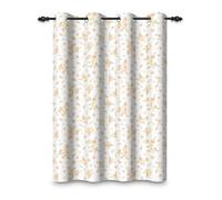 ggaimwf 135x175cm Rideau à œillets Fleuri Rose Jaune Imprimé Fleuri Chic Motif Roses Été Ferme Isolation Thermique Séparations de pièces Occultant Rideaux pour fenêtres Chambre Salon,1 Panneau Simple