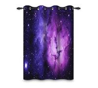ggaimwf 135x175cm Rideau à œillets Galaxy pour Chambre d'enfant Espace Nébuleuse Violette étoilé Fantastique Séparateurs de pièces Rideaux de fenêtre pour Garçons Filles Salle de Jeux Salon,1 Panneau