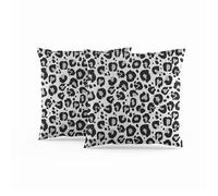 ggaimwf Housses de Coussin Animal Abstrait Gris imprimé léopard Housses de Coussin Chasse Taie d'oreiller décorative Coussins pour Enfants pour Salle de Jeux canapé Chambre à Coucher 46x46cm Lot de 2