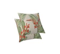 ggaimwf Housses de Coussin de Feuilles Tropicales Coussin de canapé Palm Plantes Vertes Florales Jungle Taies d'oreiller carrées Extérieur Banc de Patio de Jardin Housses d'oreiller 45x45cm Lot de 2