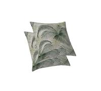 ggaimwf Housses de Coussin de Feuilles Tropicales Feuille Verte Coussins Jungle Impression botanique Taies d'oreiller carrées Extérieur Banc de Patio de Jardin Housses d'oreiller 50x50cm Lot de 2