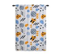 ggaimwf Rideau de fenêtre coloré Résumé drôle Rideau plissé Crayon avec Ruban à Volants Salon Rideaux de Chambre d'enfants Porte-Patio extérieure Couloir Cuisine Passe-Tringle 117x175cm 1 Panneau