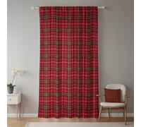 ggaimwf Rideaux à Carreaux Rouges pour Chambre à Coucher Tartan Décoration Moderne Traitement de fenêtre Rideau à Plis Crayon Penal Hiver Salon Maison de Campagne Festif de Noël 107x160cm 1 Panneau