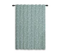 ggaimwf Rideaux à imprimé végétal Botanique Vert Rideaux Floraux Aquarelle Décor de Fenêtre Salon Porte de Balcon de Patio de Chambre à Coucher Rideau Épais avec Ruban Adhésif 107x160cm 1 Panneau