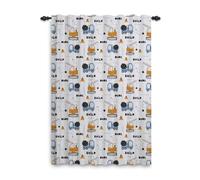 ggaimwf Rideaux Chambre d'enfant Garçons Dessin animé Build Dude Véhicules Construction de camions Traitements de fenêtres Rideaux pour Enfants pour Chambre à Coucher Crayon Ados 132x214cm 1 Panneau