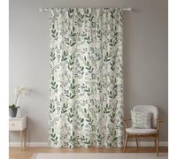 ggaimwf Rideaux de Feuilles Vertes pour Le Salon Plantes à Feuilles botaniques Aquarelle Naturelle Rustique Rideaux de Ferme Rideaux de fenêtre pour Chambre Jardin Balcon Porte 1 Panneau 107x215cm