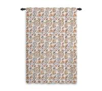 ggaimwf Rideaux de Fleurs pour la Chambre Rideaux élégants Motif Floral Rideaux de Ferme Style Cottage de Campagne Passe-Tringle Miteux Chic Traitement de Fenêtre Salon Pergola 107x215cm 1 Panneau