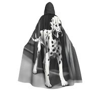 ggasdvjj Cape à capuche unisexe avec imprimé dalmatien 1, costume de fête costumée, cape d'Halloween, cape de fête à thème.