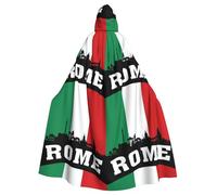 ggasdvjj Cape à capuche unisexe avec imprimé ville romaine, fête costumée, cape d'Halloween, cape de fête à thème.