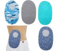 GGAUBAIFI 4pcs Sac à ostomie Couvre Les Sacs de Douche à cartomie étanche à caractéristiques de colostomie légère enveloppe réutilisable avec Une colostomie d'ouverture réglable