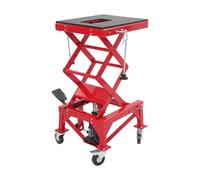GGbaony Cric hydraulique pour moto, 200 kg, support de montage mobile avec coussinet en caoutchouc antidérapant et blocage, plate-forme de montage pour changement d'huile et entretien