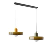 GGBBJJ Grand luminaire Suspendu en Verre Vert à 2 lumières, Lustre Moderne du Milieu du siècle, Lampe Suspendue de Ferme Vintage, Lampe d'îlot de Cuisine sur évier, Chambre à Coucher, Salle à Manger,