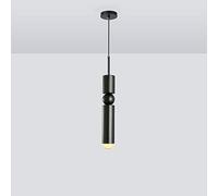 GGBBJJ Lampe Suspendue à LED à Long Tube doré Antique, Mini Lampe Suspendue à 3 lumières, éclairage Suspendu de Plafond Noir de Ferme, Lustre Moderne du Milieu du siècle pour Chambre à Coucher, Salle