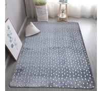 GGBOND Tapis lumineux phosphorescent à étoiles grises qui brillent dans le noir, en peluche courte et éponge Sandwich doux et confortable 120 x 200 cm