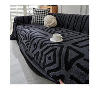 GGCYGG Couverture Canapé Boho Vintage: Tapis Moelleux, Polyvalent Antibrouillard, Idéal pour Familles, Animaux de Compagnie et Enfants(Dark Gray,180 * 230cm)