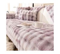 GGCYGG Tapis de Canapé en Peluche Doux Lavable: Antidérapant Universel pour 1/2/3/4 Places et Canapés en L, Protège Canapé Adapté Aux Chiens et Chats(Violet,90 * 120cm)