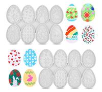 GGesii 2 Pièces Moule Oeuf Silicone, Moule silicone de Pâques, Moules Résine Époxy, pour Fabriquer des Porte-clés DIY, des Pendentifs de Bijoux et D'autres Cadeaux de Pâques