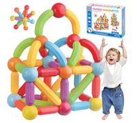 GGesii 51 Pièces Jeu de Construction Magnétique, Jouets de Blocs de Construction Magnétiques, Jouets de Construction 3D, Convient Aux Jouets Éducatifs d'apprentissage de 3 4 5 6 7 8 Ans