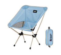 GGFFJ Chaise Pliante, Chaise de pêche, Touristique, chaises Pique-Nique Plage Pliables, détente Ultra-légère avec Dossier, Camping, Portable(Blue M)
