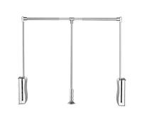 GGFFJ Portant à vêtements rétractable, réglable et télescopique, avec Retour en Douceur, capacité de Charge de 15 kg, for Suspendre Les vêtements (Marron, 650-880 mm)(Silver,880-1200mm)