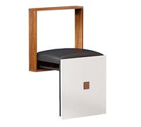 GGFFJ Tabouret Pliant Mural Moderne en Cuir Blanc, capacité de 300 kg, plié : 39,5 x 43,5 x 7,5 cm, déplié : 69,5 x 36,5 x 35,5 cm(Type-d)