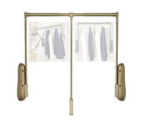 GGFFJ Tringle à vêtements télescopique à Retour progressif, réglable de 510 à 1250 mm, capacité de Charge de 20 kg, Gain de Place, for Suspendre Les vêtements (doré, 650 à 850 mm)(Gold,850-1250mm)