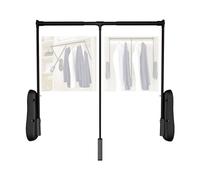GGFFJ Tringle à vêtements télescopique à Retour progressif, réglable de 510 à 1250 mm, capacité de Charge de 20 kg, Gain de Place, for Suspendre Les vêtements (doré, 650 à 850 mm)(Black,850-1250mm)