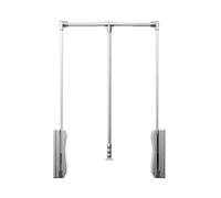 GGFFJ Tringle à vêtements télescopique réglable, 550-1250 mm, avec Retour en Douceur, capacité de Charge 15 kg, Gain de Place, for Suspendre Les vêtements (Siler, 930-1250 mm)(Siler,550-700mm)