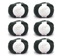ggh Maxima Box - 6 x 50 g (300 g au total) 110 m/50 g de laine mérinos extra fine et lavable en machine - Pour aiguilles 4 à 5 couleurs 009 - Ardoise verte