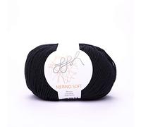 GGH Merino Soft | Laine mérinos (Superwash) - sans mulesing - pelote de 50g - Convient au Tricot et au Crochet | Couleur 015 - Schwarz