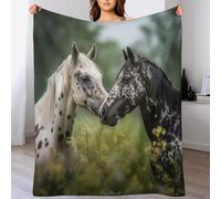 GGJJTT Cheval Couverture Polaire en Flanelle Flannel，Couverture Lit en Peut Être Utilisée comme Draps De Lit, Housse De Canapé 130×150cm