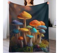 GGJJTT Couverture Canapé Champignon, Flannel Couverture Douce Moelleuse, Couverture Chaude De Décoratifs pour Home Office Voyage 150×200cm