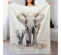 GGJJTT Couverture Canapé éléphant, Flannel Couverture Douce Moelleuse, Couverture Chaude De Décoratifs pour Home Office Voyage 130×150cm