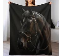 GGJJTT Couverture Cheval Couverture Polaire - Couverture De Canapé en Peluche Flannel Douce Et Moelleuse pour Lit 130×180cm