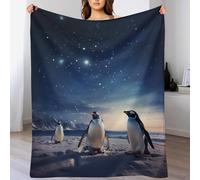 GGJJTT Couverture Moelleuse Pingouin Couverture Canapé Chaude Couverture Salon Douce FlannelPolaire, pour Canapé Ou Lit Convient À Toutes Les Saisons（180×200cm）