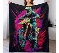 GGJJTT Couverture Moto, Doux, Douillette, Moelleux, Chaud, Couverture Polaire en Flannel pour Canapé, Chambre, Voyage, 180×200cm