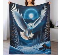 GGJJTT Couvertures en Hibou Flannel, Couverture Super Douce, Plaid Douillet pour Le Lit, Le Canapé, Le Voyage Et L'extérieur, 180×200cm