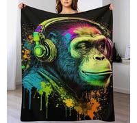 GGJJTT Gorilles Plaid Couverture Polaire, Couverture en Flannel Épaisse Douce Et Confortable pour Lit Moelleux Et Chaud pour Canapé Ou Lit（150×200cm）