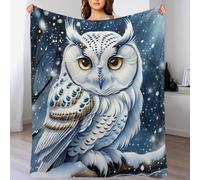 GGJJTT Hibou Polaire De Flannel Et Couverture, Confortable, Douce Et Chaude, pour Chambre À Coucher, Canapé, Jardin, Camping 180×200cm