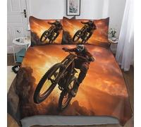 GGJJTT VTT Housse De Couette avec Taies d'oreiller 3 Pièces Housse De Couette Microfibreavec Parure De Lit pour Adultes Double 200x200cm