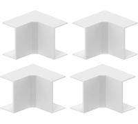 GGK - Lot de 4 Angles intérieurs Blancs pour moulure électrique 10 x 20 (12 x 22) - Simple à Poser