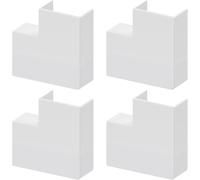 GGK - Lot de 4 Angles Plats Blancs pour moulure électrique 10 x 20 (12 x 22) - Simple à Poser