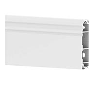 Plinthe électrique Belle Epoque en PVC blanc GGK 20mm x 80mm x 1500mm