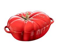 GGM Gastro | 1004997 | Poussière | Ceramique - Cocotte - Forme tomate - Ø 160 mm - Céramique - Rouge cerise